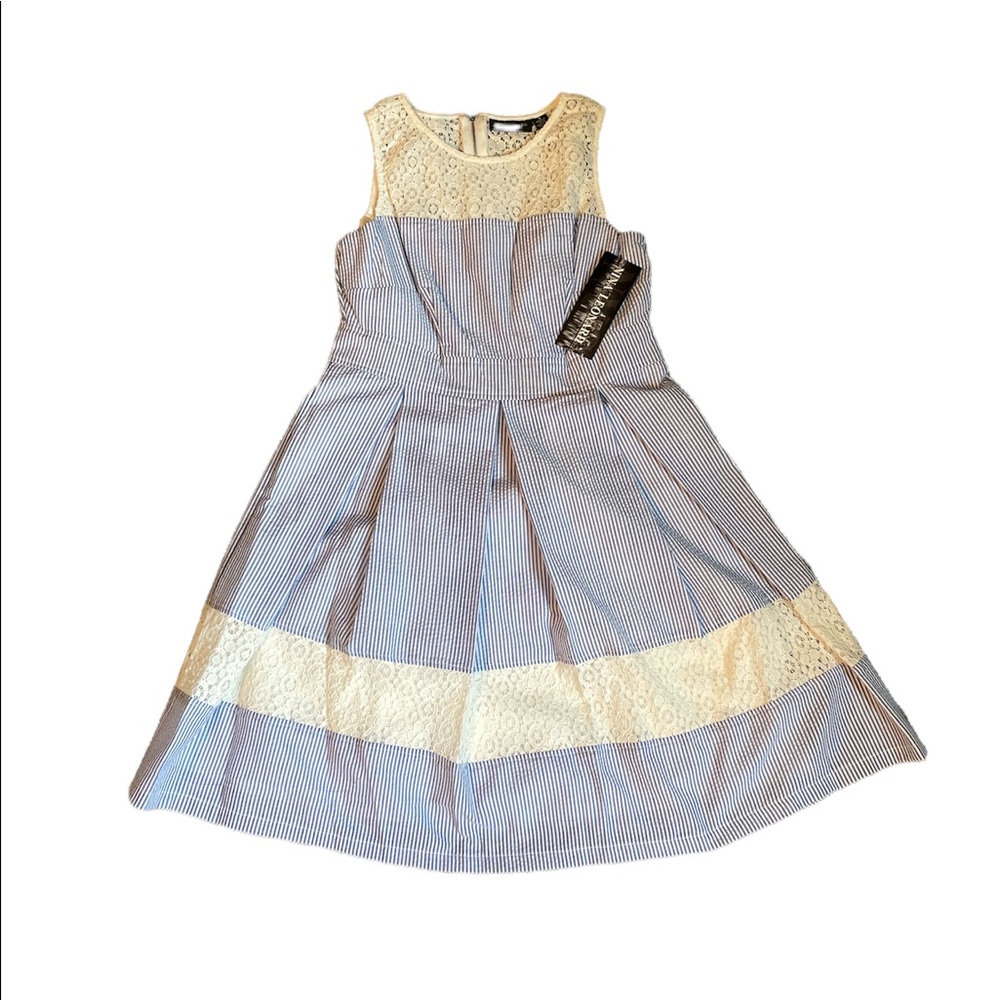 Nina Leonard Seersucker Dress NWT Size 6